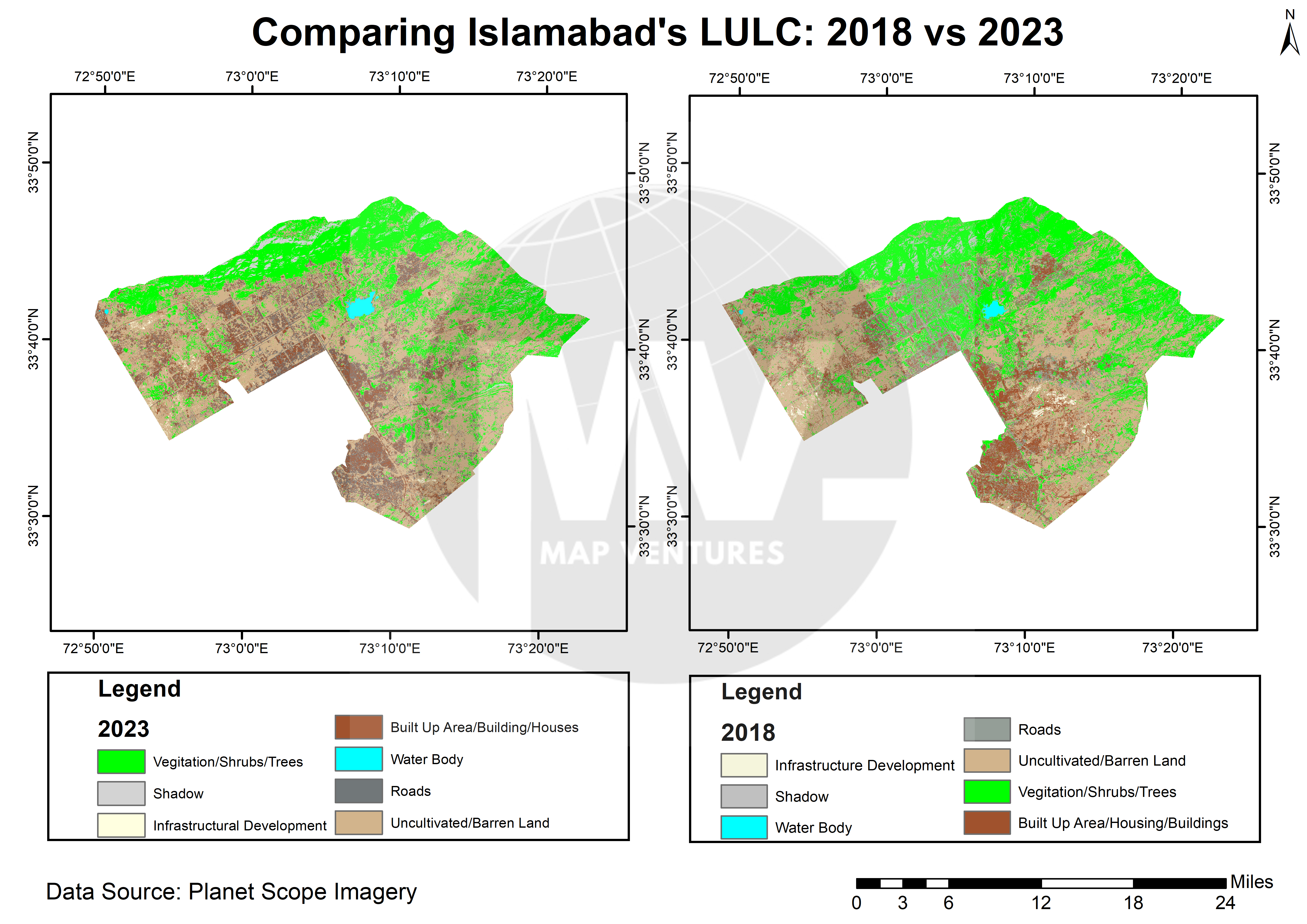 Islamabad LULC Analysis Map